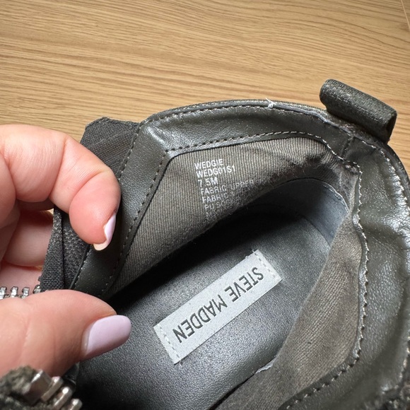 Steve Madden Black and Gray High-Top Sneakers - Picture 6 of 7